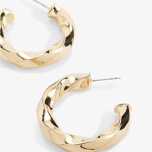 NWT J.Crew Medium Twist Hoop Earrings